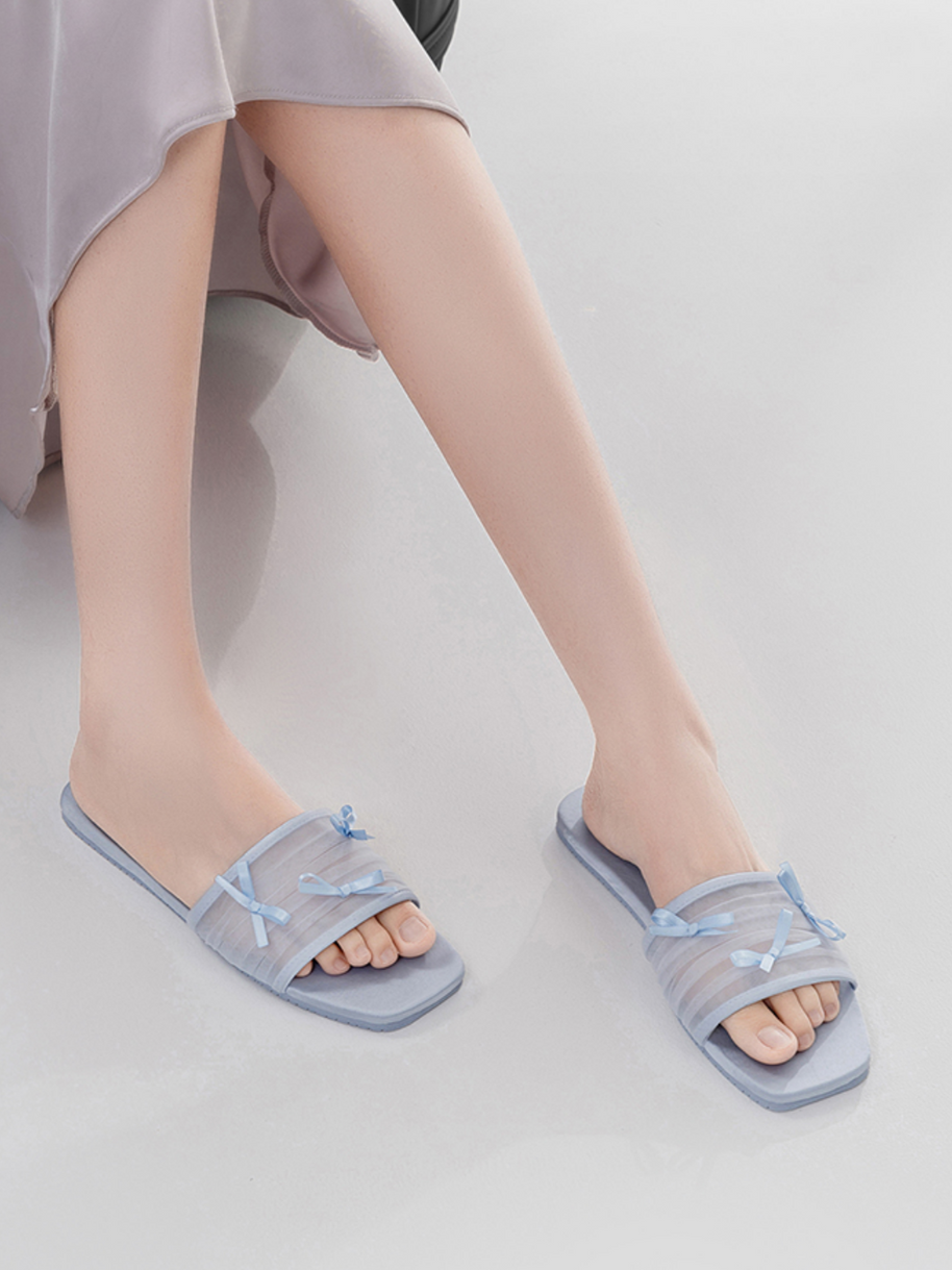 Ulivary Fairy Mesh Bow Home Slippers (more colors)