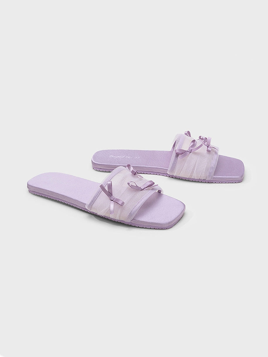 Ulivary Fairy Mesh Bow Home Slippers (more colors)