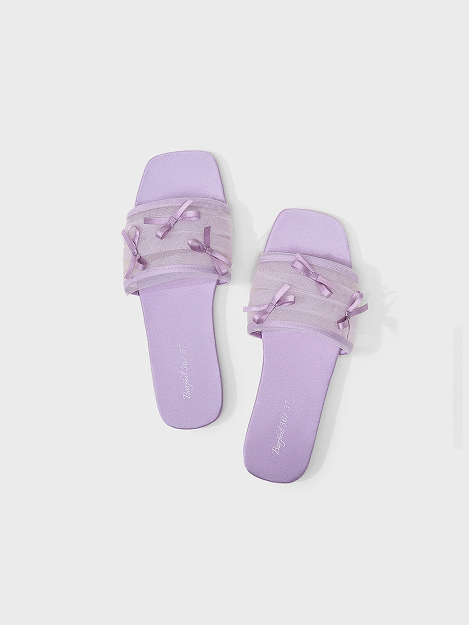 Ulivary Fairy Mesh Bow Home Slippers (more colors)