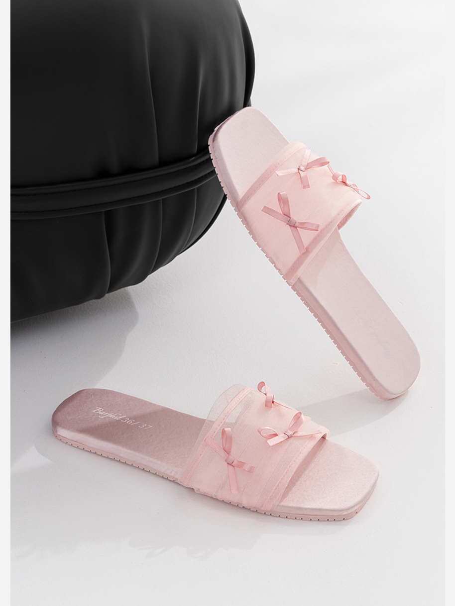 Ulivary Fairy Mesh Bow Home Slippers (more colors)
