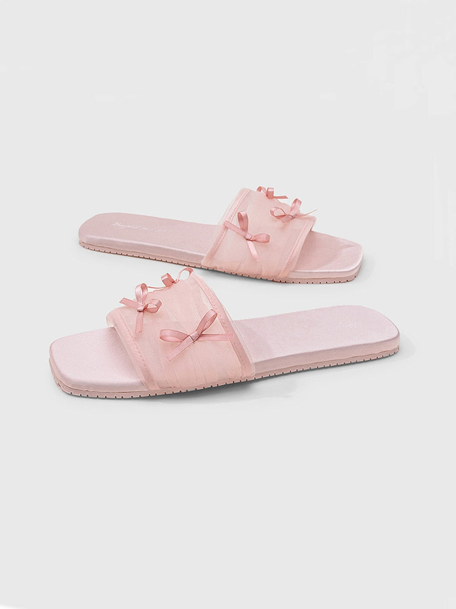 Ulivary Fairy Mesh Bow Home Slippers (more colors)