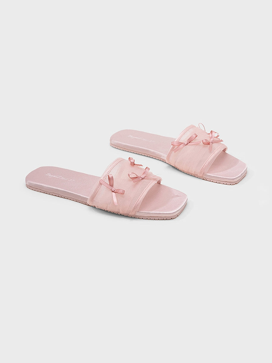 Ulivary Fairy Mesh Bow Home Slippers (more colors)