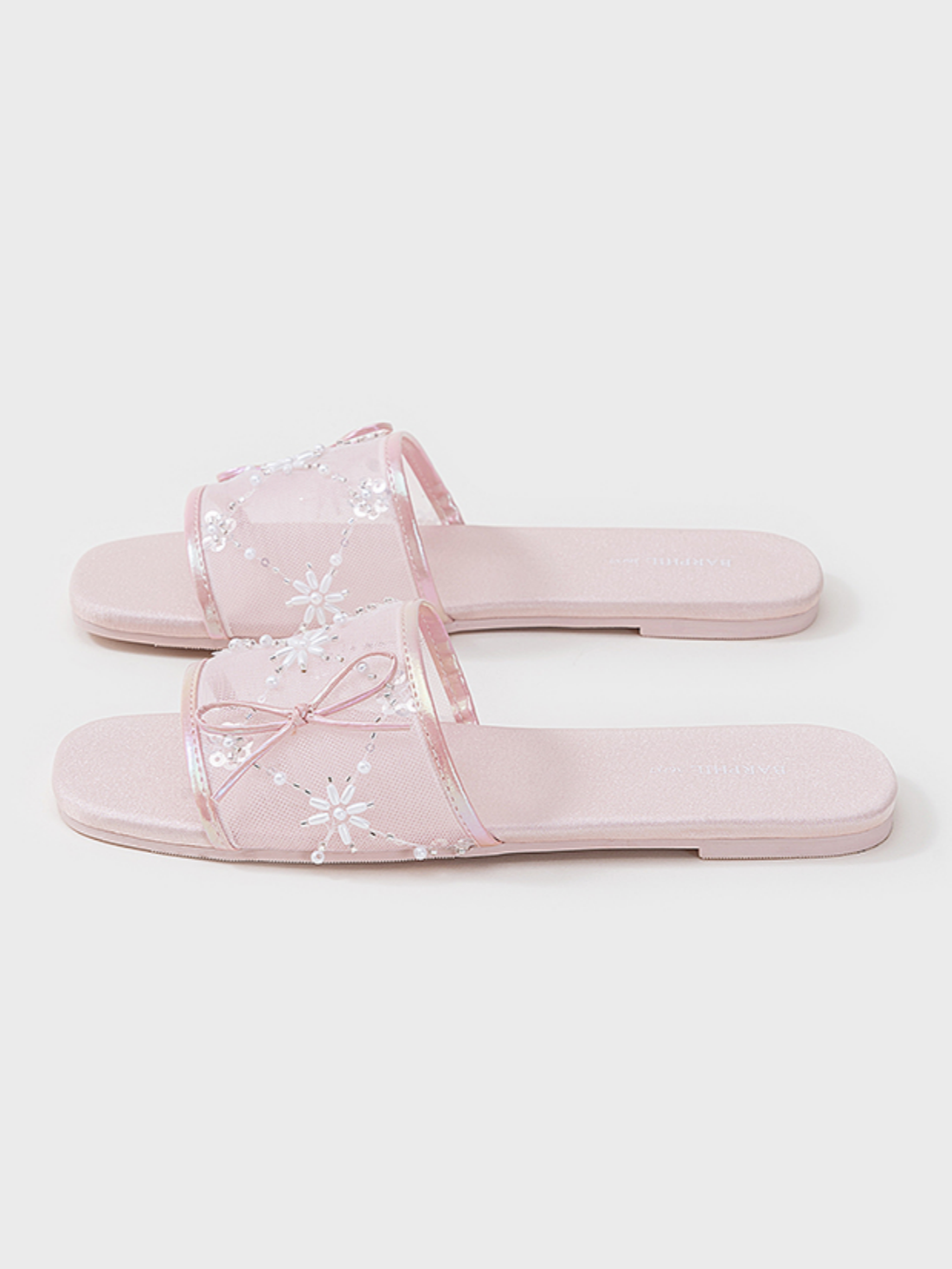 Ulivary Embroidered Satin Bow House Slippers (more colors)