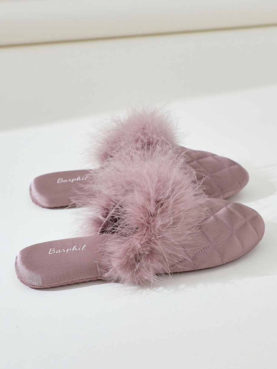 Ulivary Cozy Fall & Winter Silk Satin Slippers (more colors)