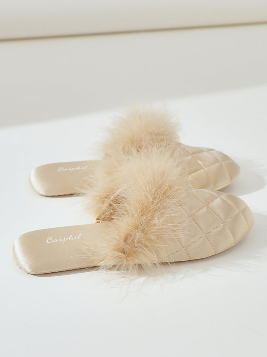 Ulivary Cozy Fall & Winter Silk Satin Slippers (more colors)