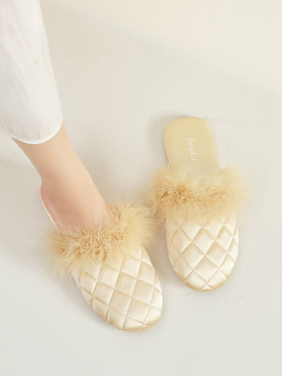 Ulivary Cozy Fall & Winter Silk Satin Slippers (more colors)