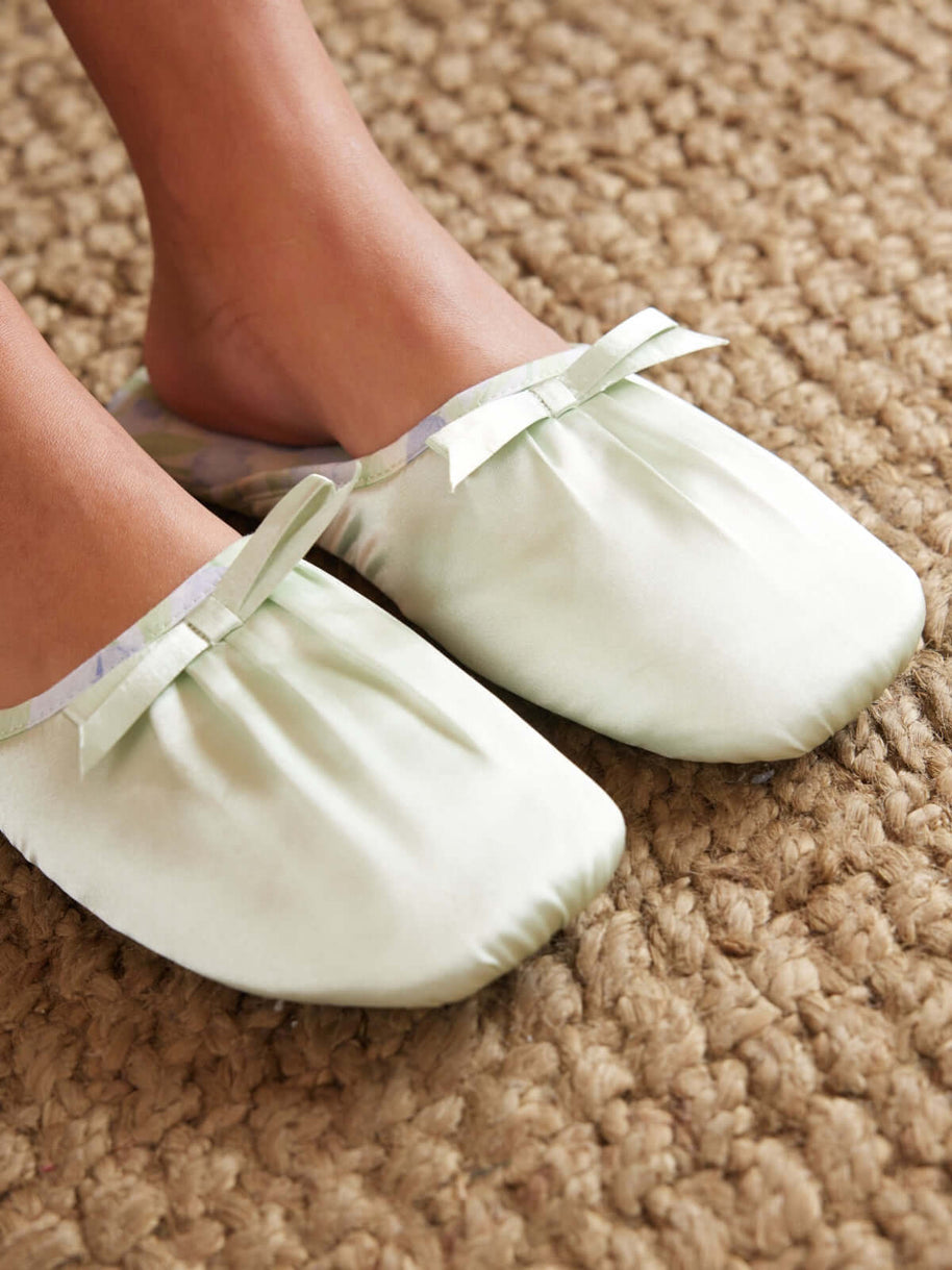 Ulivary Ink Floral Print Slippers (more colors)