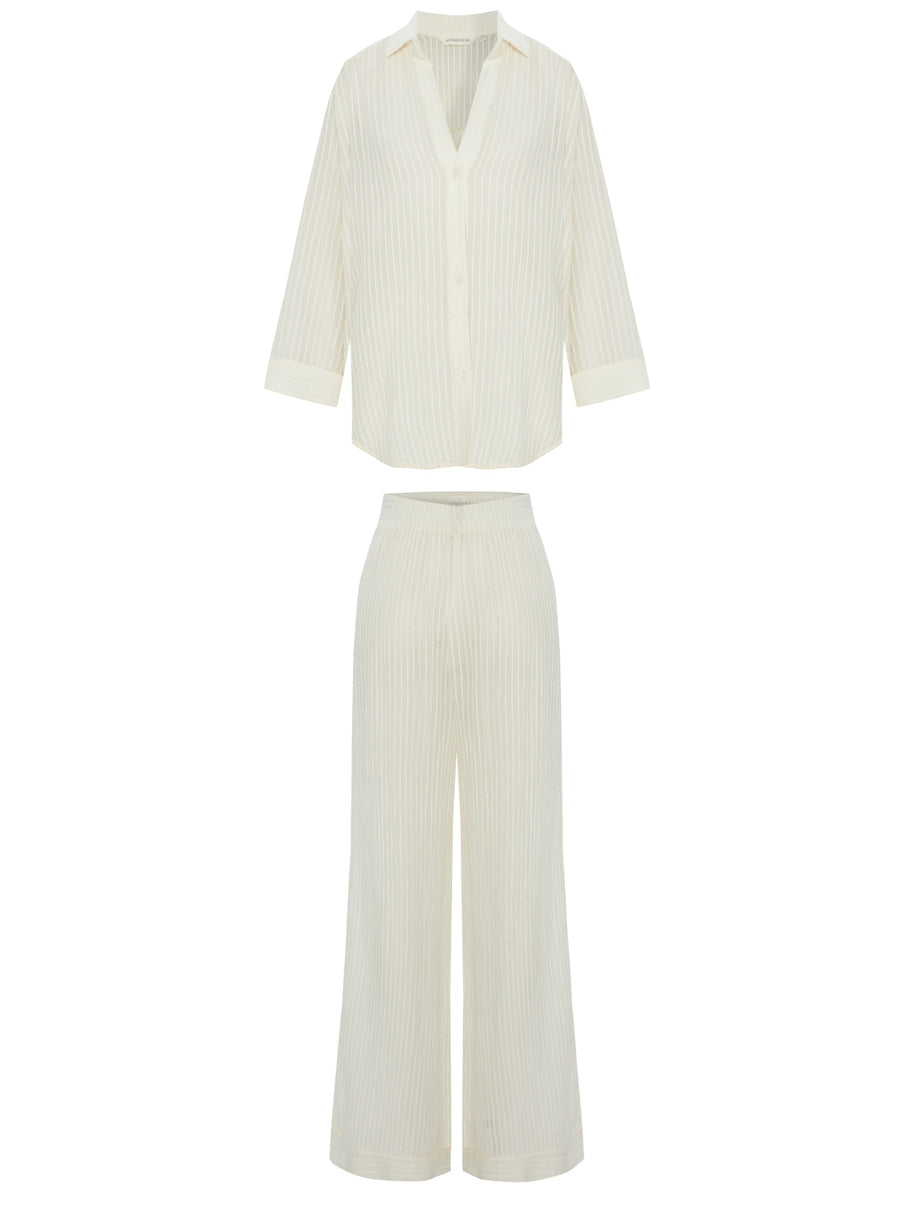 The Handloom Voyage Set - White Stripes