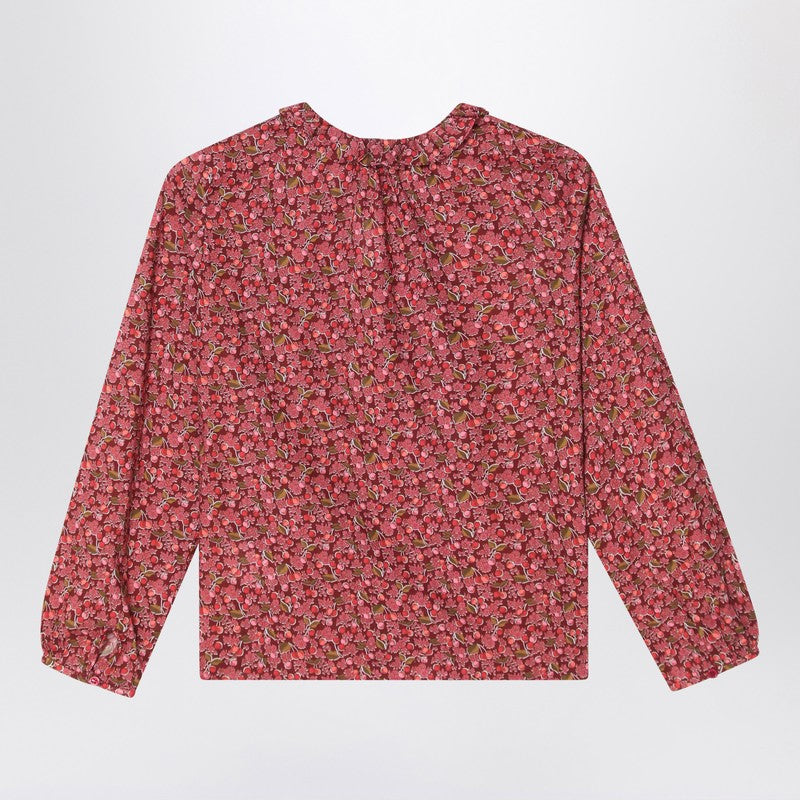 Bonpoint Kids' Gentle Blouse In Red Liberty Fabric