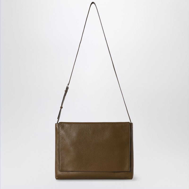The Row Blue Leather Messenger Bag