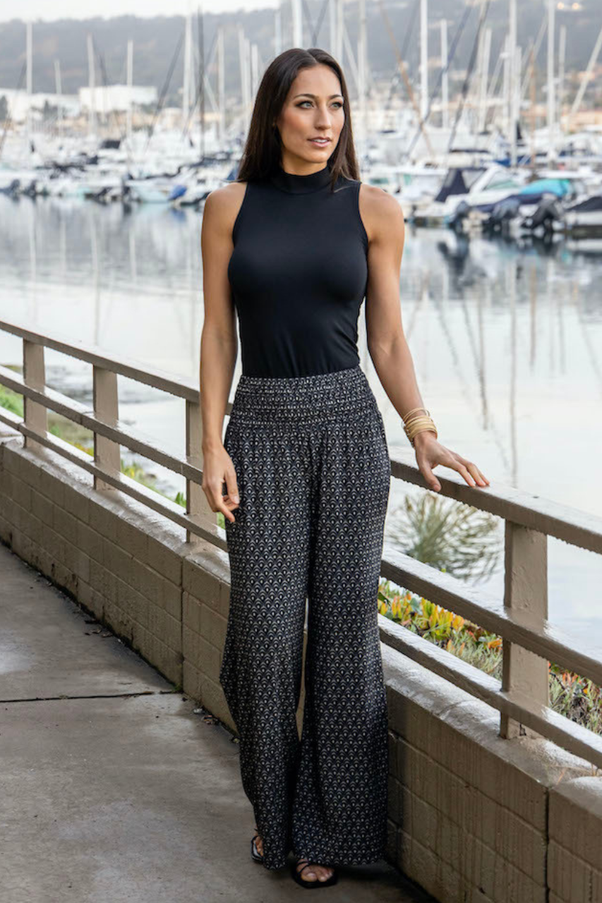 KiraGrace PORTOFINO TRAVEL PANT: WOODBLOCK