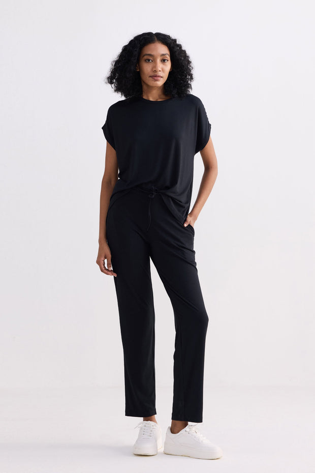 Reistor Wide Leg Pant in Black