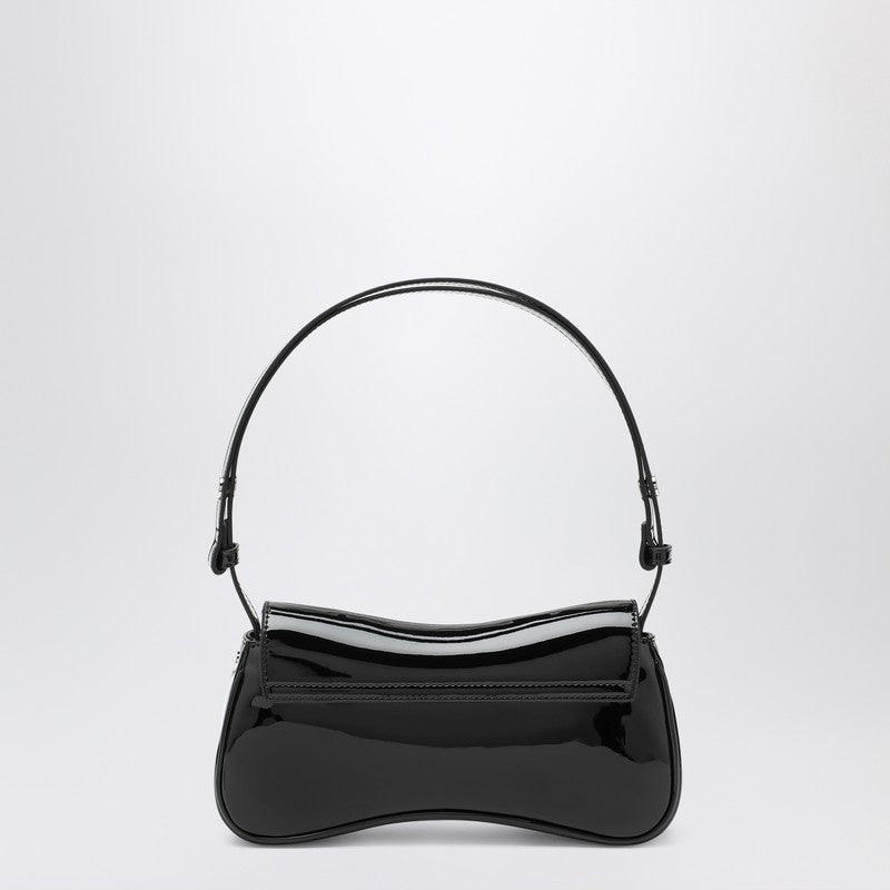 Diesel Medium Play Bag In Black Patent Leather