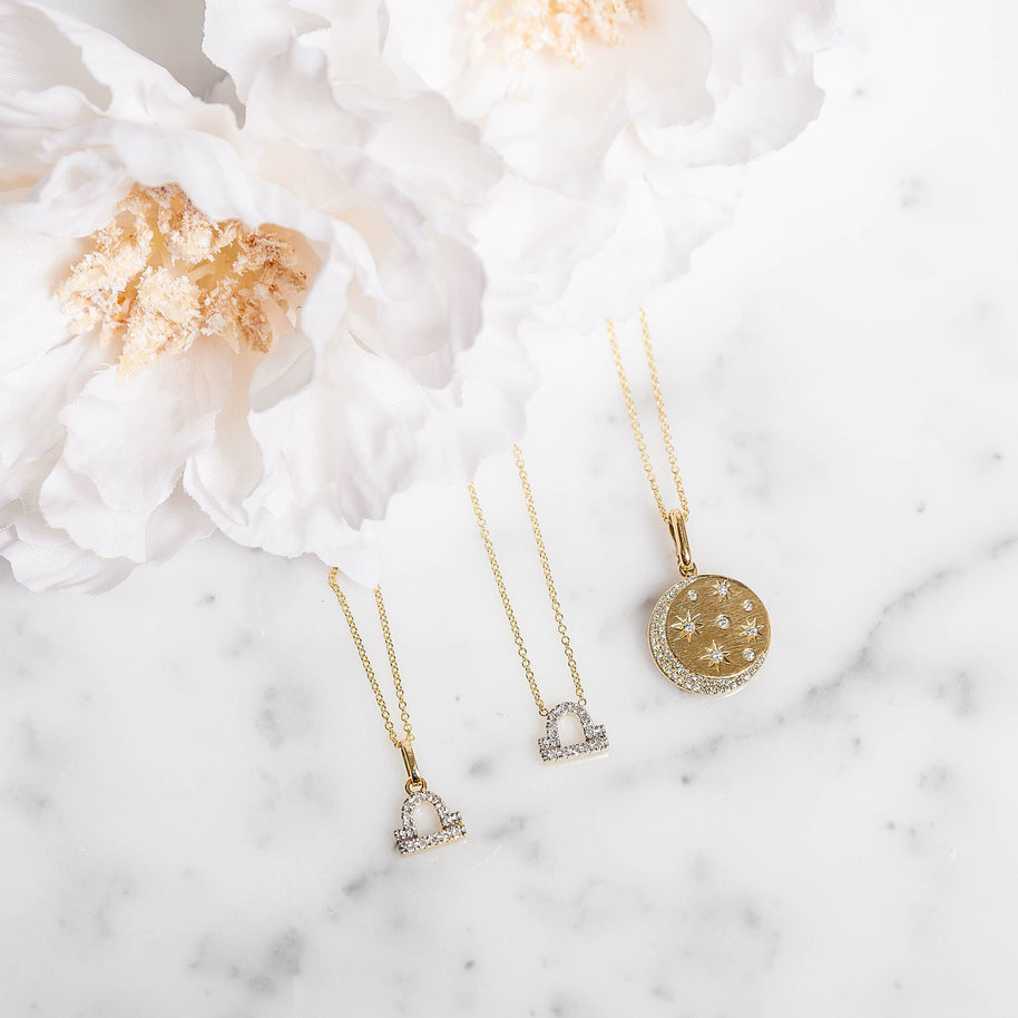 Zoe Lev 14K Diamond Celestial Necklace