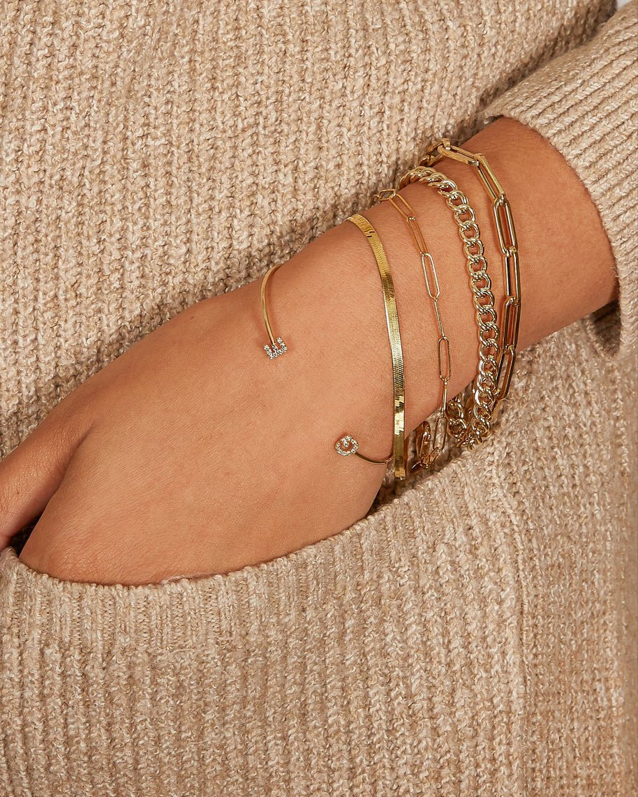Zoe Lev 14k Gold Paper Clip Chain Bracelet