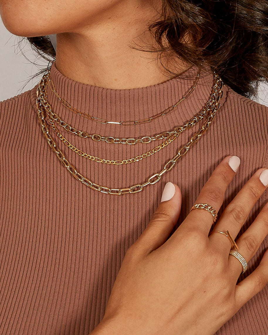 Zoe Lev 14k Gold Extra Large Open Link Chain Necklace