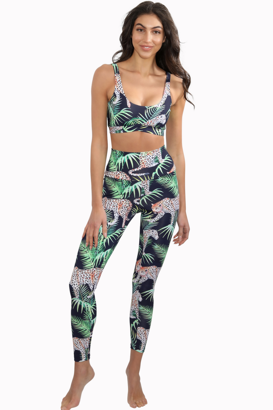 Gianine CAROLINE TROPICAL LEOPARD Activewear Legging