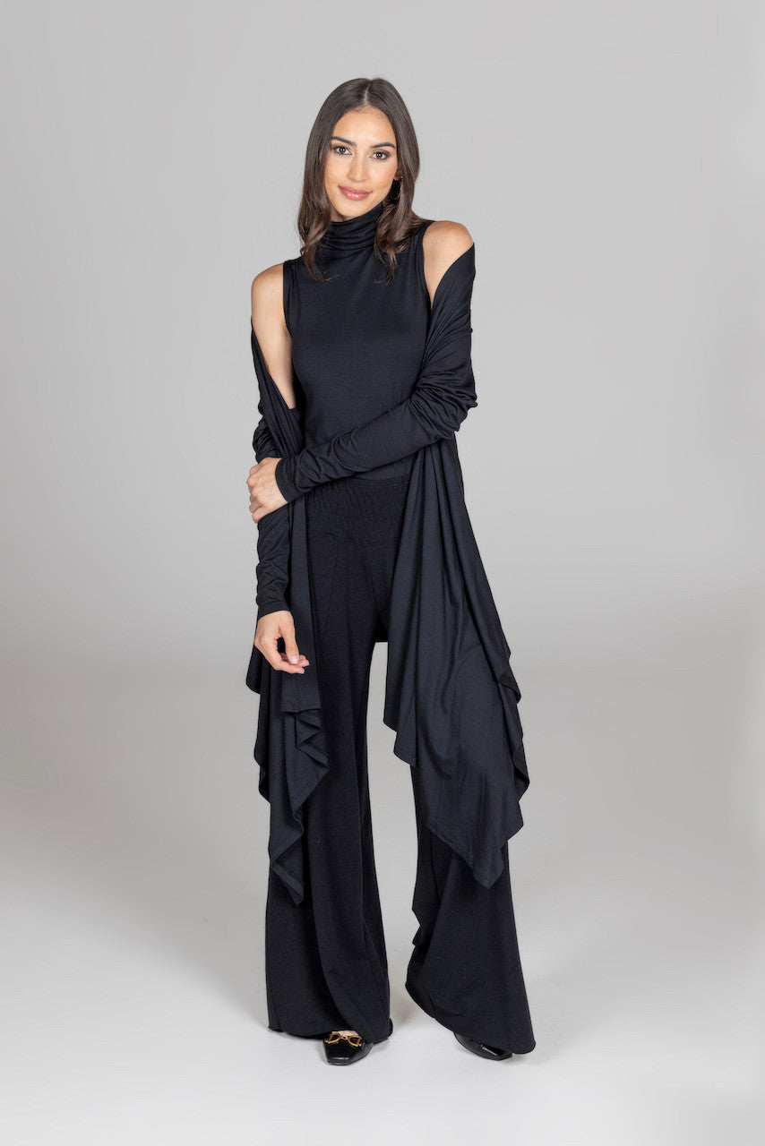 KiraGrace SLEEVELESS TURTLENECK: BLACK