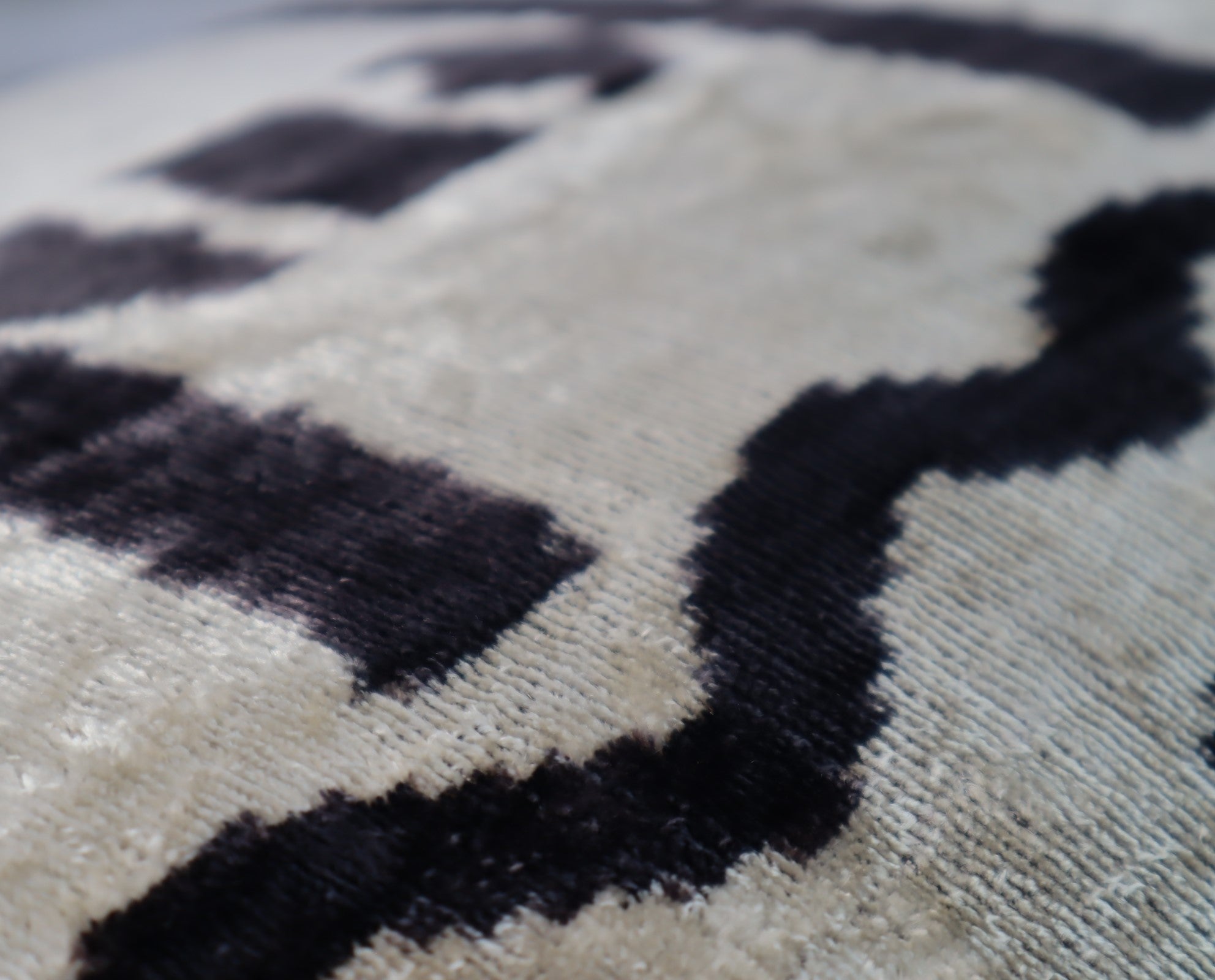 Canvello Black White Handmade 16x24 Silk Velvet Pillow, Organic Veg Dyed, Down/Feather Filled