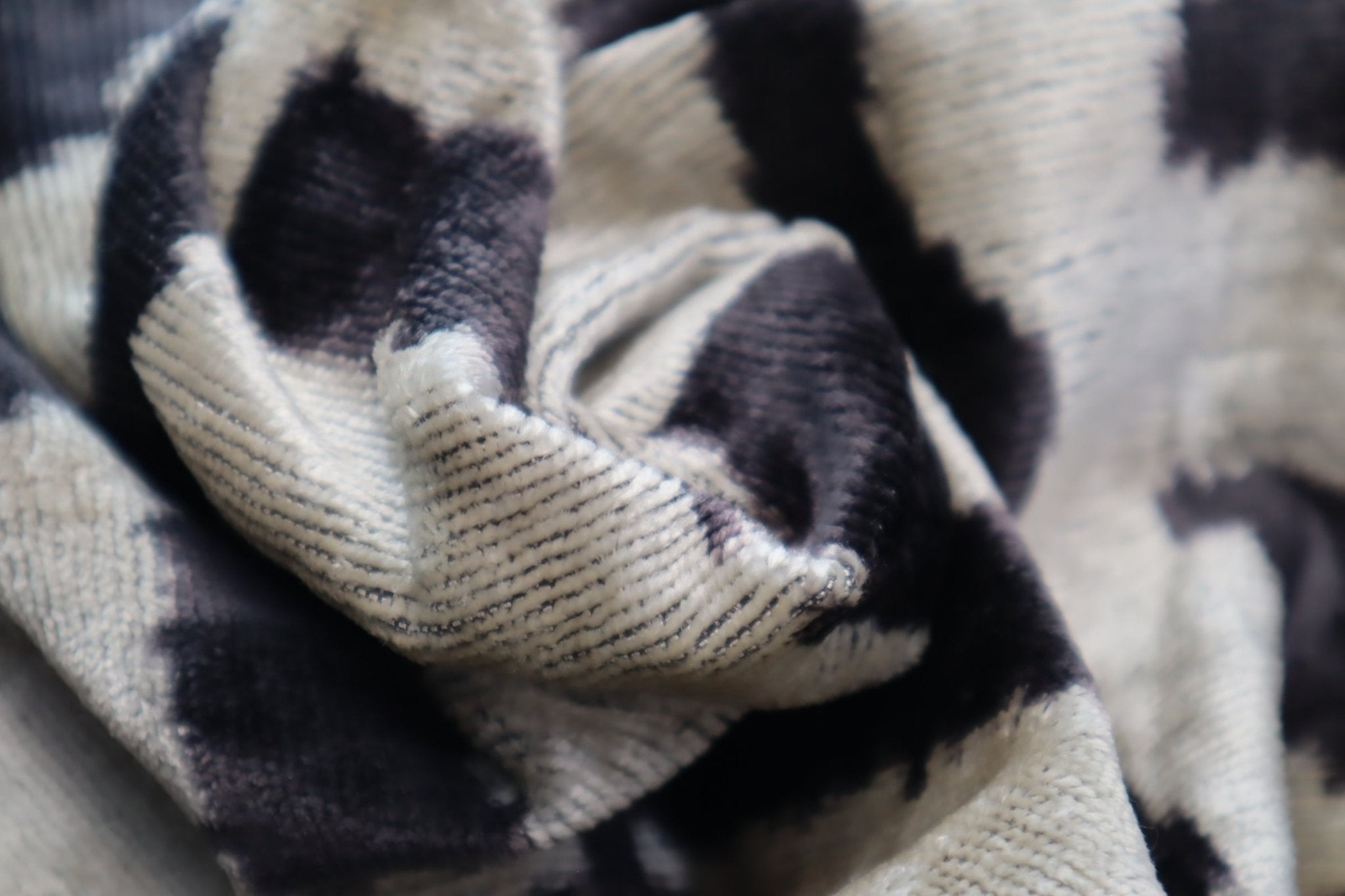 Canvello Black White Handmade 16x24 Silk Velvet Pillow, Organic Veg Dyed, Down/Feather Filled