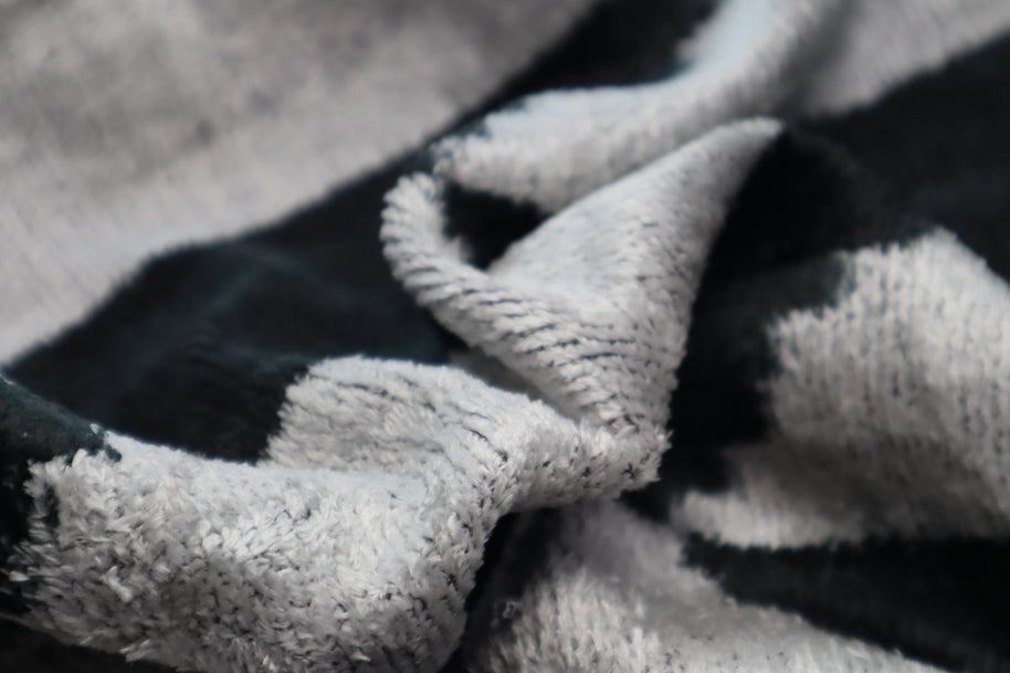 Canvello Black White Handmade 16x24 Silk Velvet Pillow, Organic Veg Dyed, Down/Feather Filled