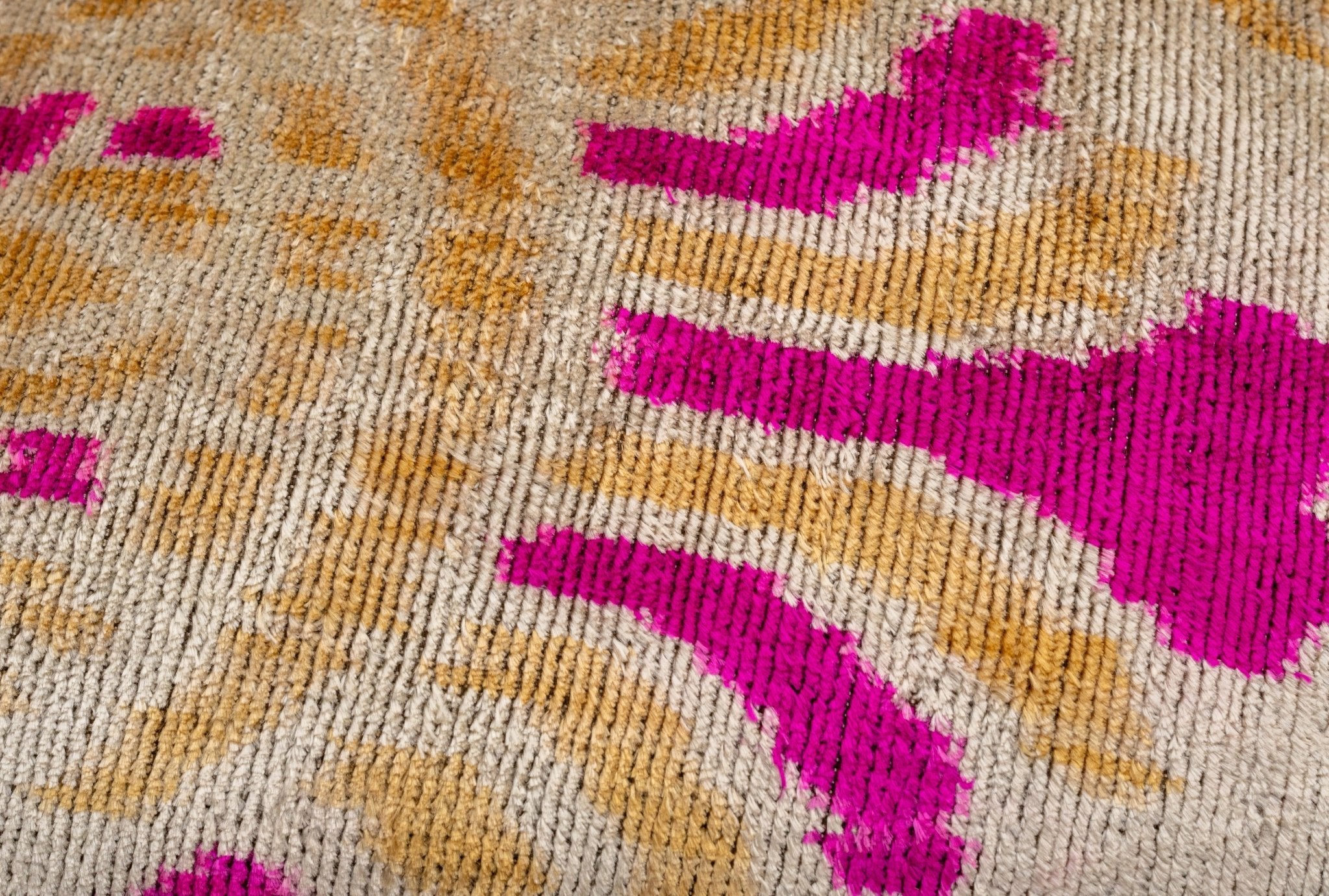 Canvello Handmade Pink And Gold Abstract Design Throw Pillow - 16x24 Inch, Silk Velvet, Vegetable Dyed With Premium Down Feather Insert