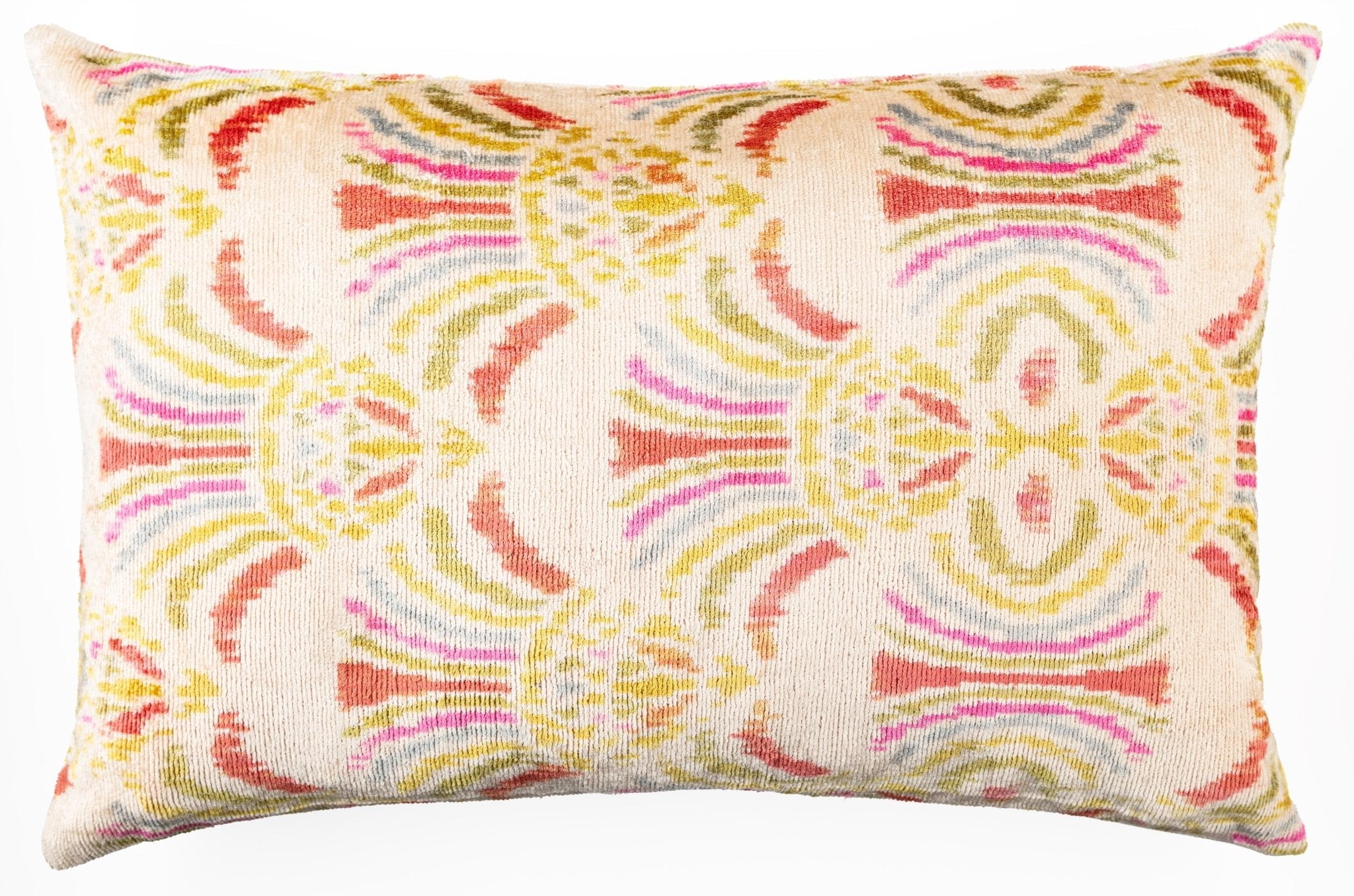 Canvello Luxurious 16x24 Handmade Velvet Silk Pillow With Premium Down Feather Insert - Beige Pink