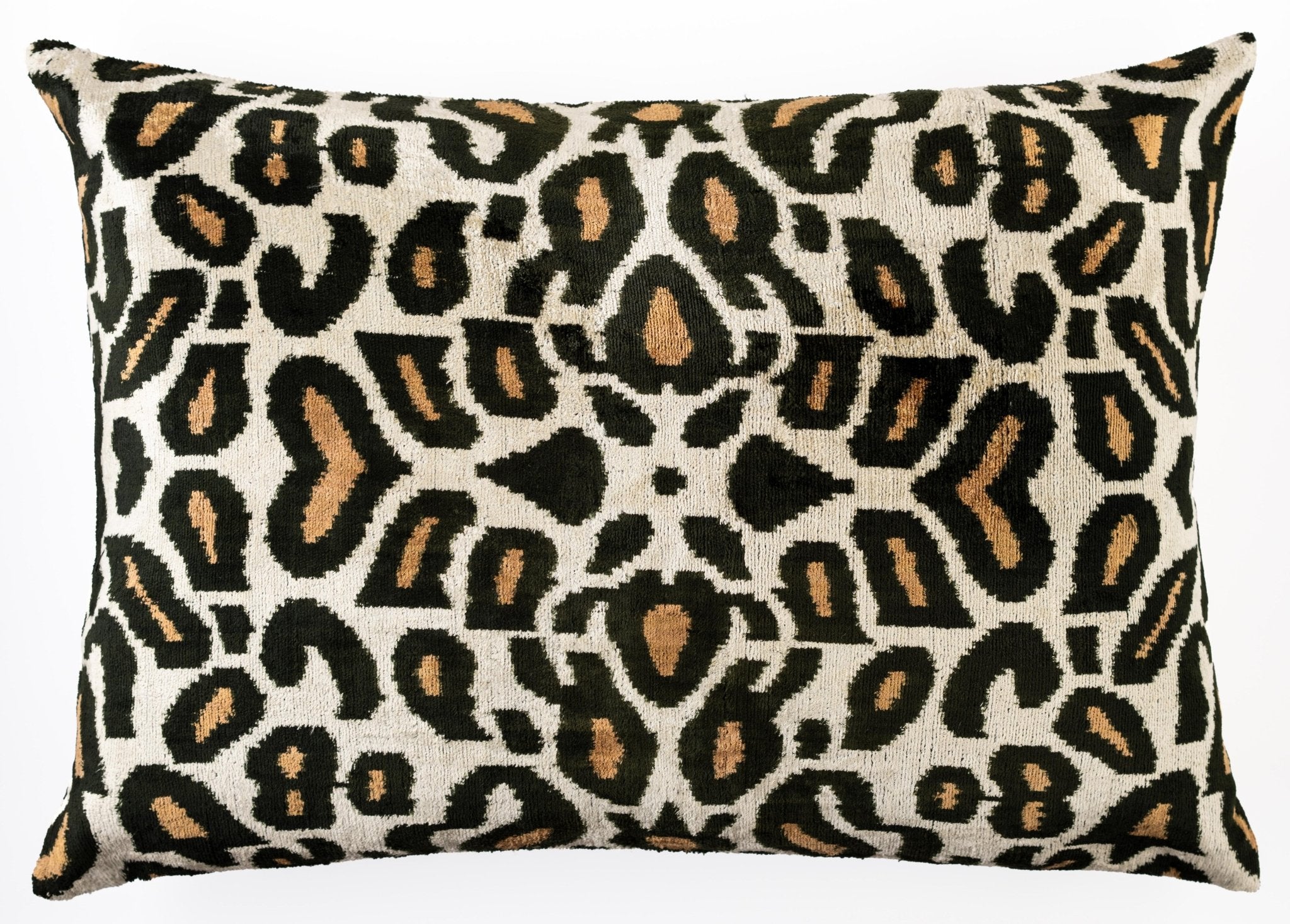 Canvello Luxurious 16x24 Handmade Velvet Silk Pillow With Premium Down Feather Insert - Tiger Print Design