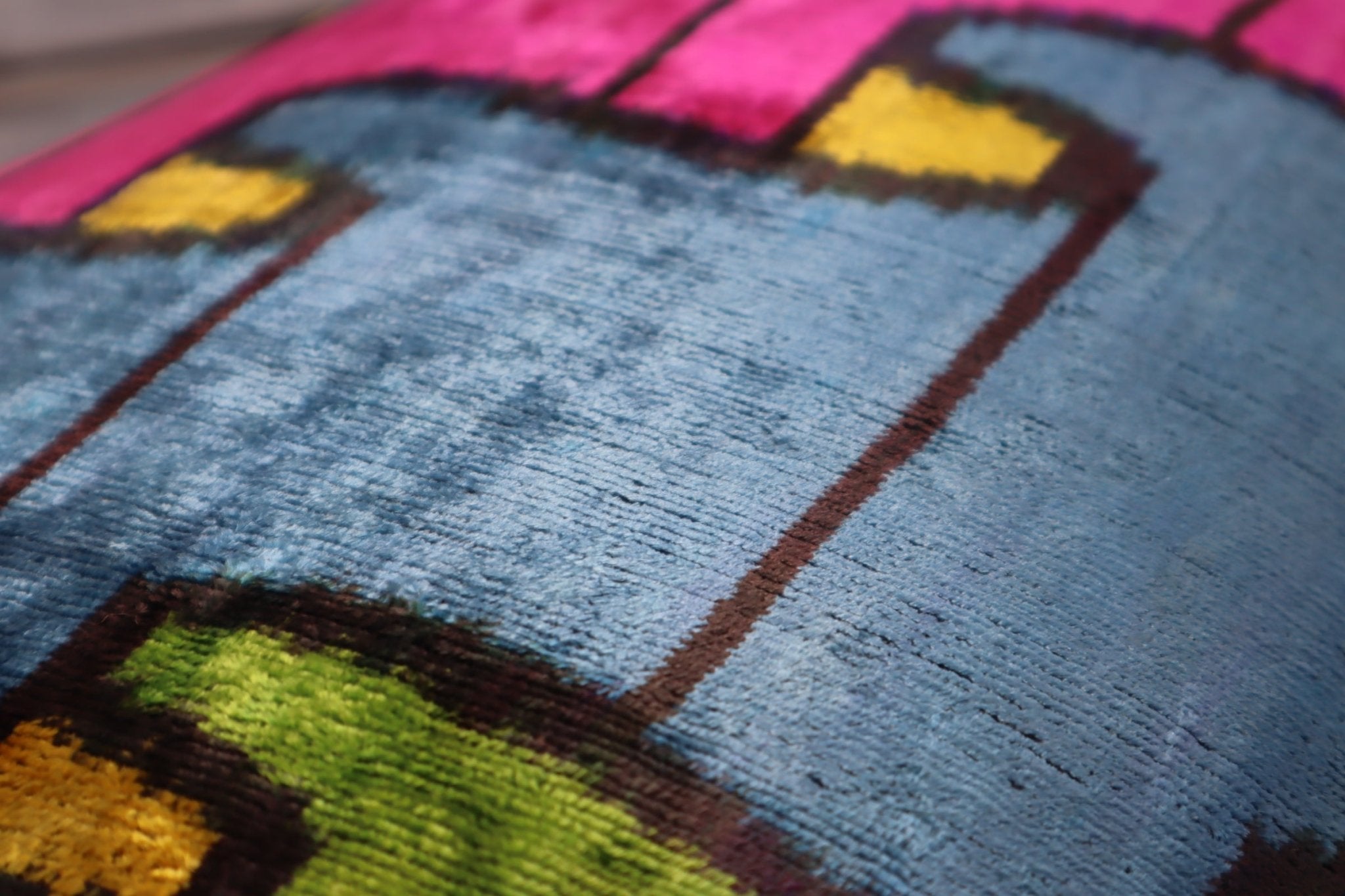 Canvello Multi Color Rainbow Handmade 16x24 Silk Velvet Pillow, Organic Veg Dyed, Down/Feather Filled