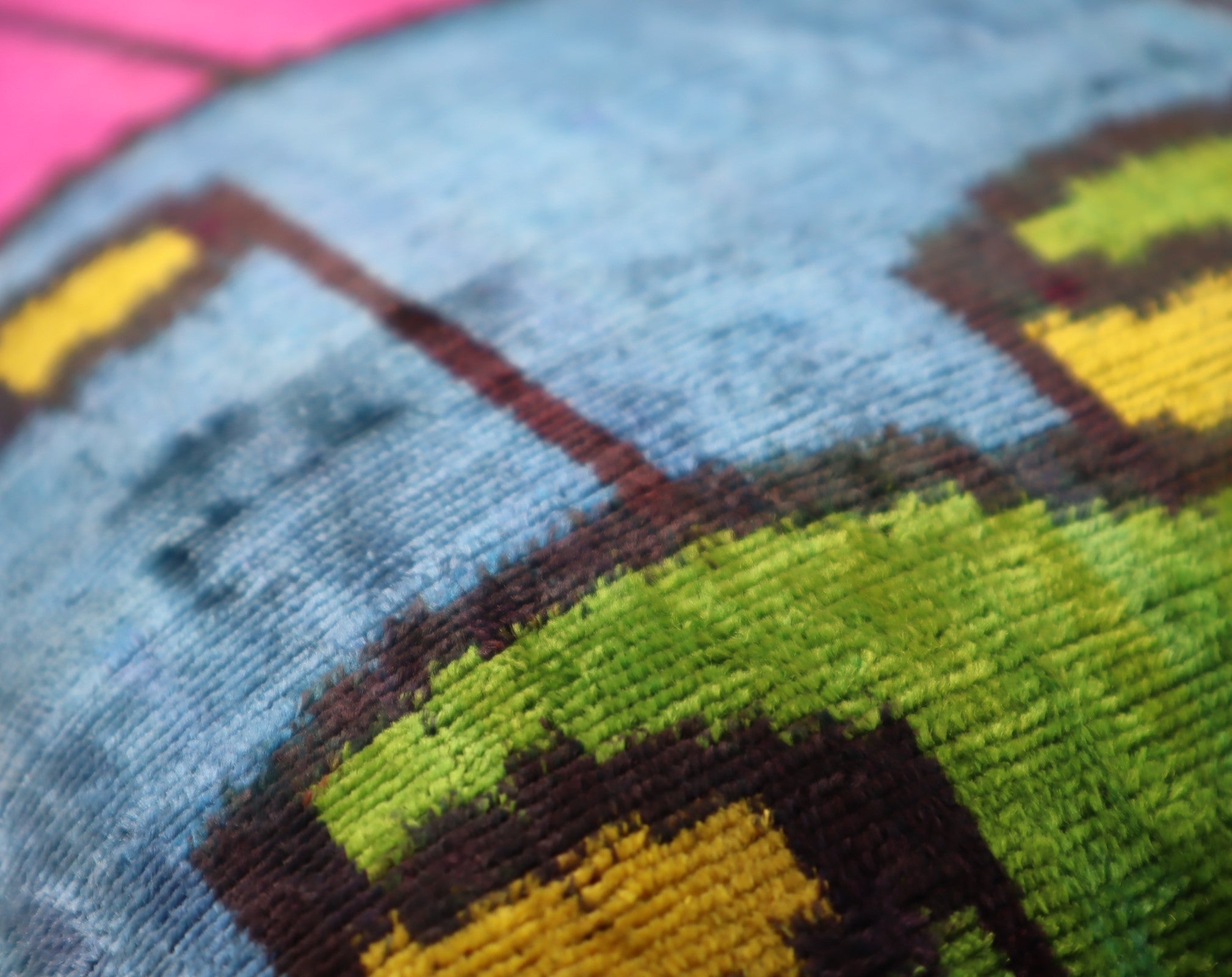 Canvello Multi Color Rainbow Handmade 16x24 Silk Velvet Pillow, Organic Veg Dyed, Down/Feather Filled