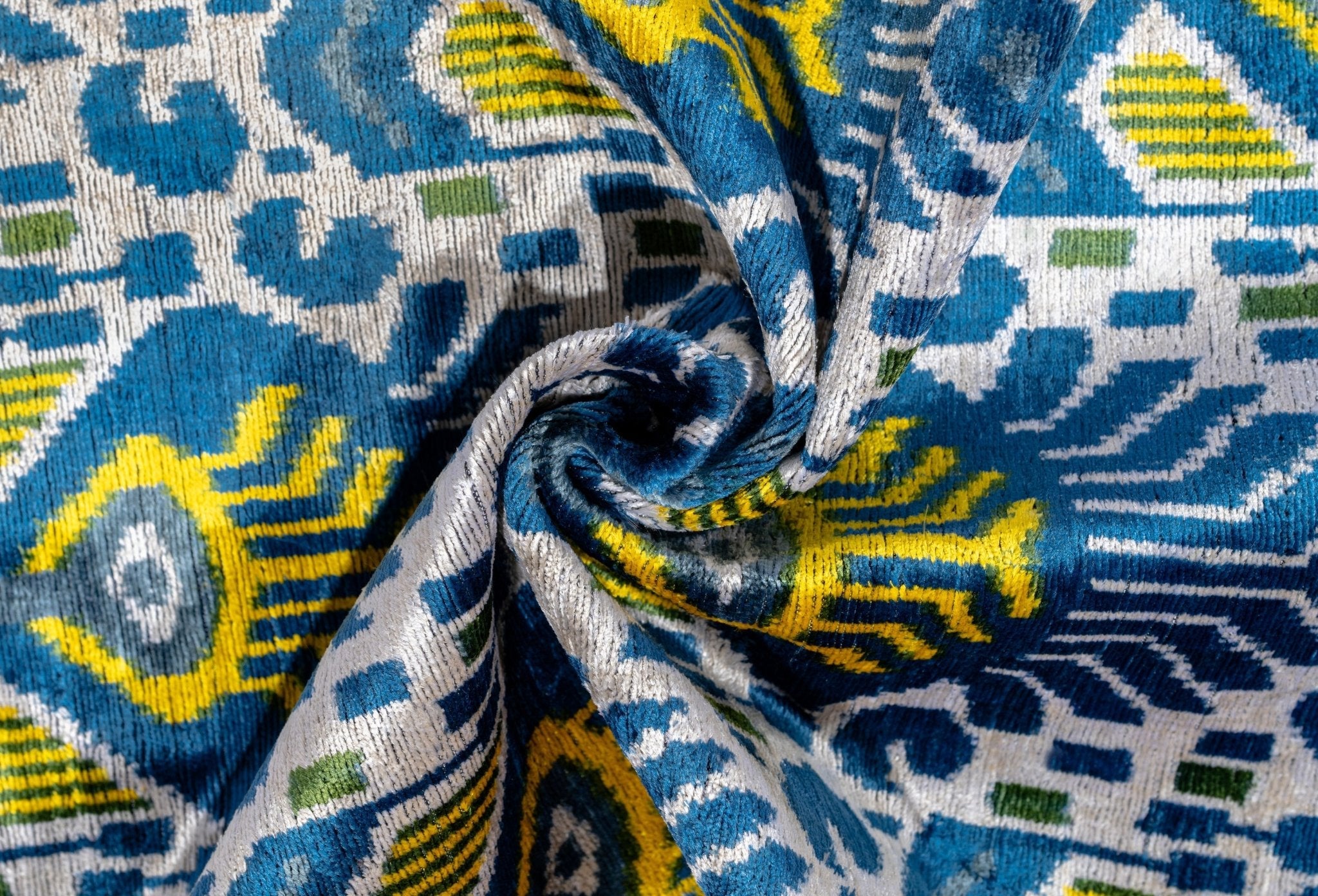 Canvello Organic Handmade Silk Velvet Pillow: 16x24 Inches With Premium Down Feather Insert - Luxury Blue Gold
