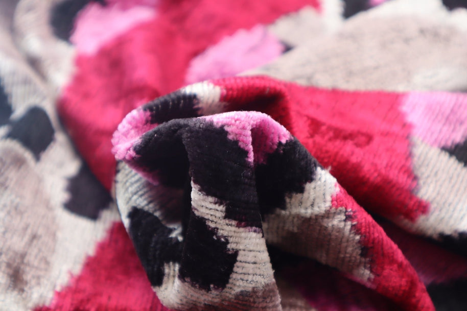 Canvello Pink Gray Handmade 16x24 Silk Velvet Pillow, Organic Veg Dyed, Down/Feather Filled