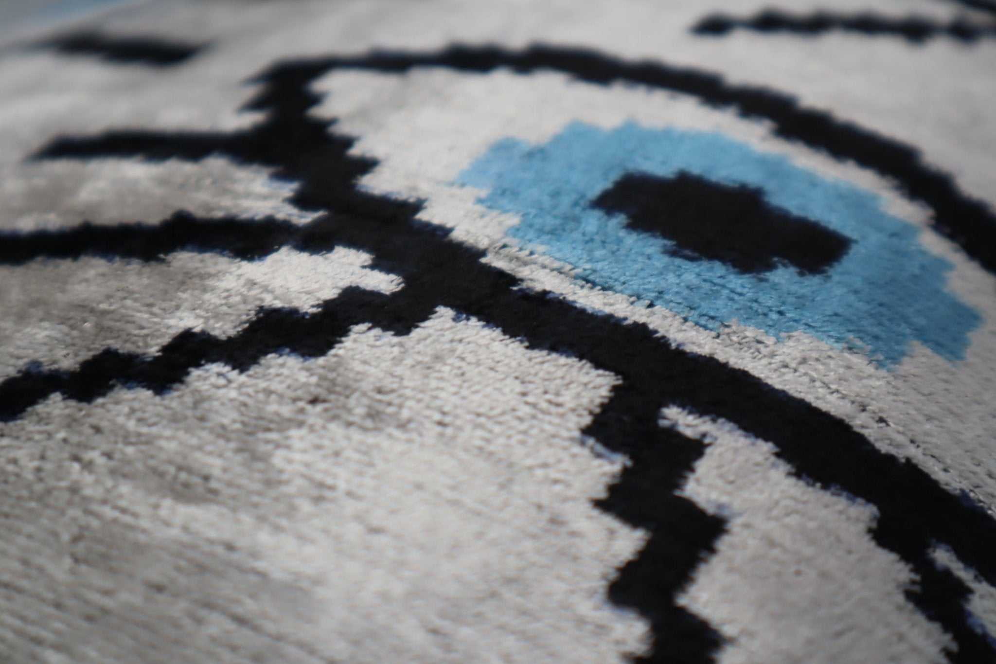 Canvello Silver Black Blue Vegetable Dyed Handmade Turkish Silk Velvet Pillow - A Work Of Art