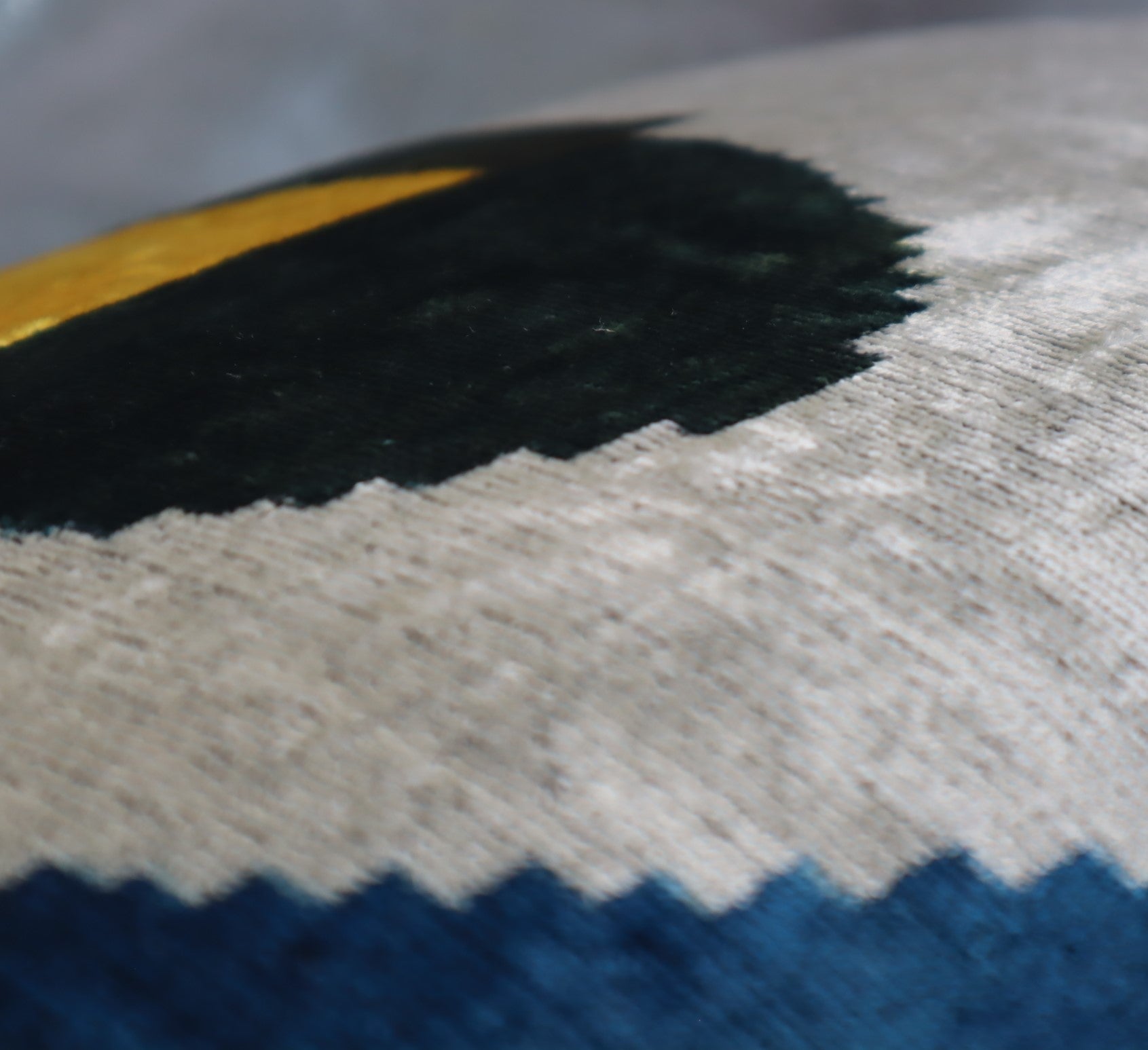 Canvello Silver Black Gold Handmade 16x24 Silk Velvet Pillow, Organic Veg Dyed, Down/Feather Filled