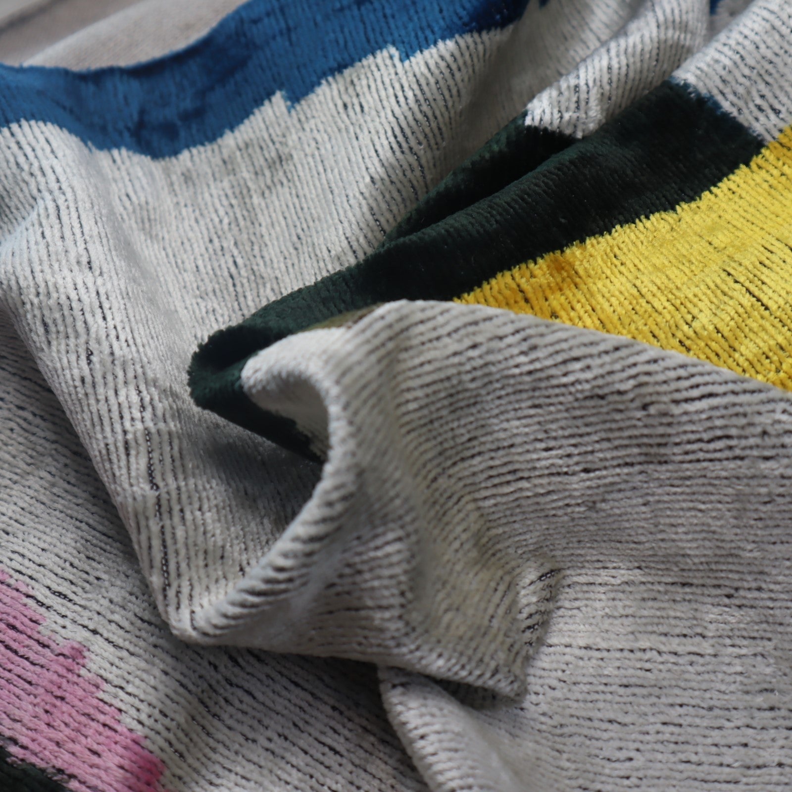 Canvello Silver Black Gold Handmade 16x24 Silk Velvet Pillow, Organic Veg Dyed, Down/Feather Filled