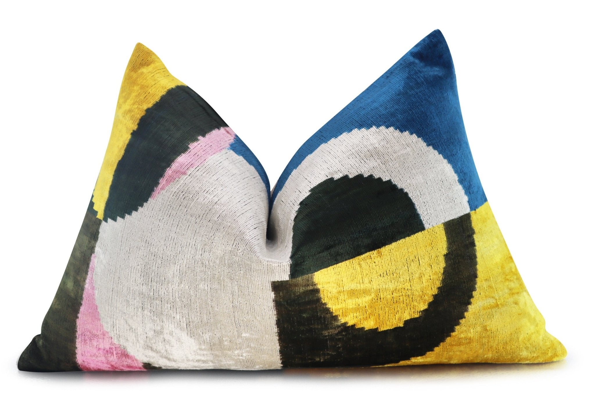 Canvello Silver Black Gold Handmade 16x24 Silk Velvet Pillow, Organic Veg Dyed, Down/Feather Filled