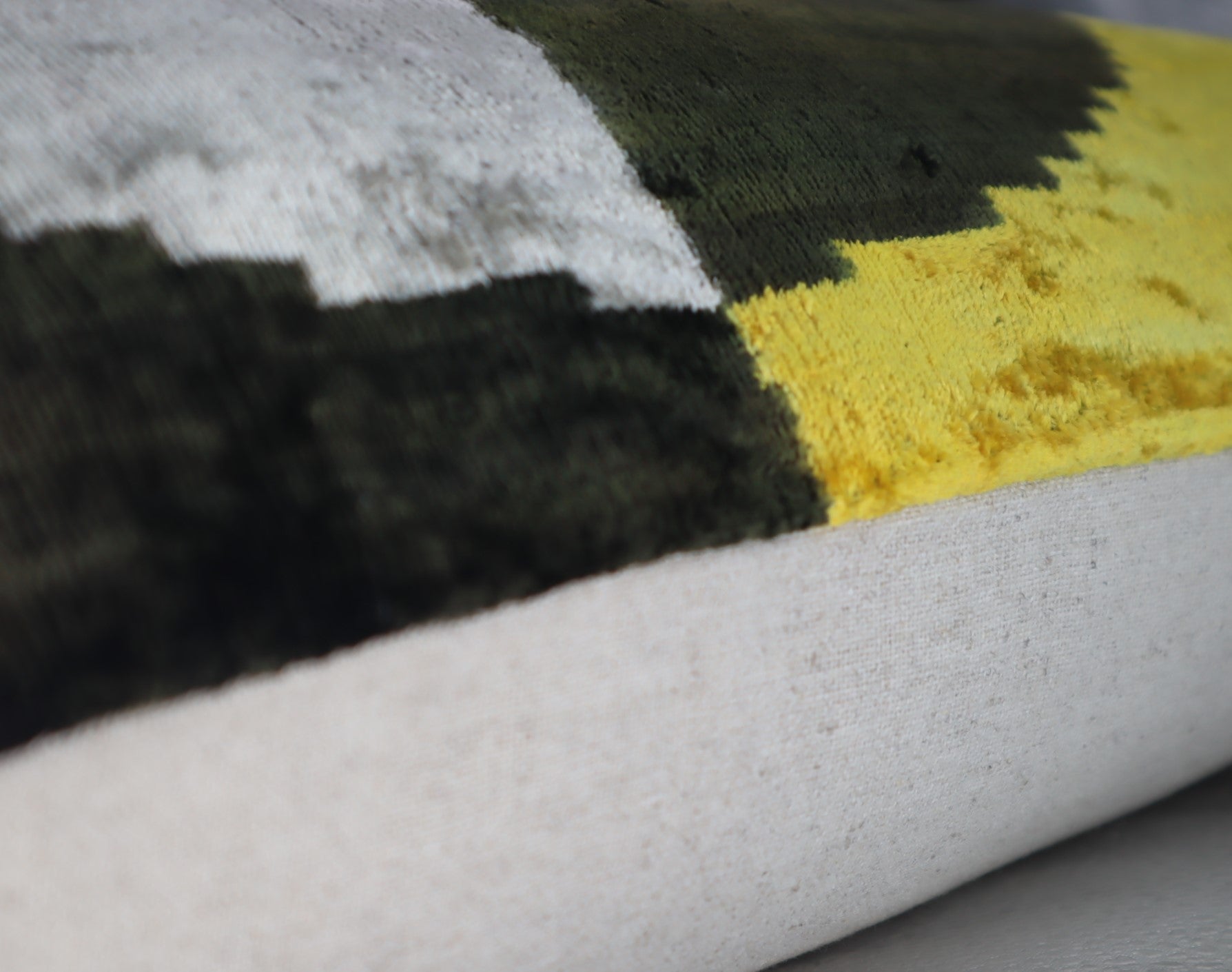 Canvello Silver Black Gold Handmade 16x24 Silk Velvet Pillow, Organic Veg Dyed, Down/Feather Filled
