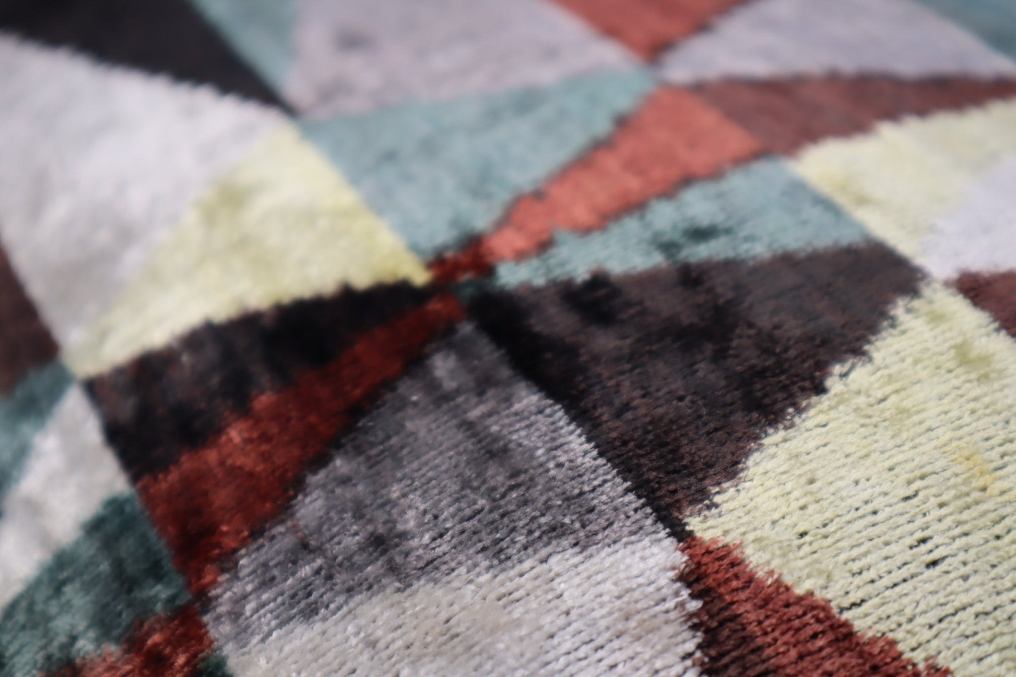 Canvello Teal Beige Brown Vegetable Dyed Handmade Turkish Silk Velvet Pillow - A Work Of Art