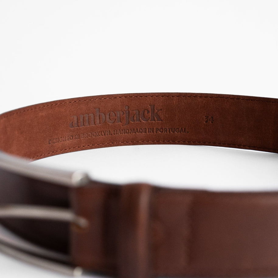 Amberjack Leather Belt (Chestnut)