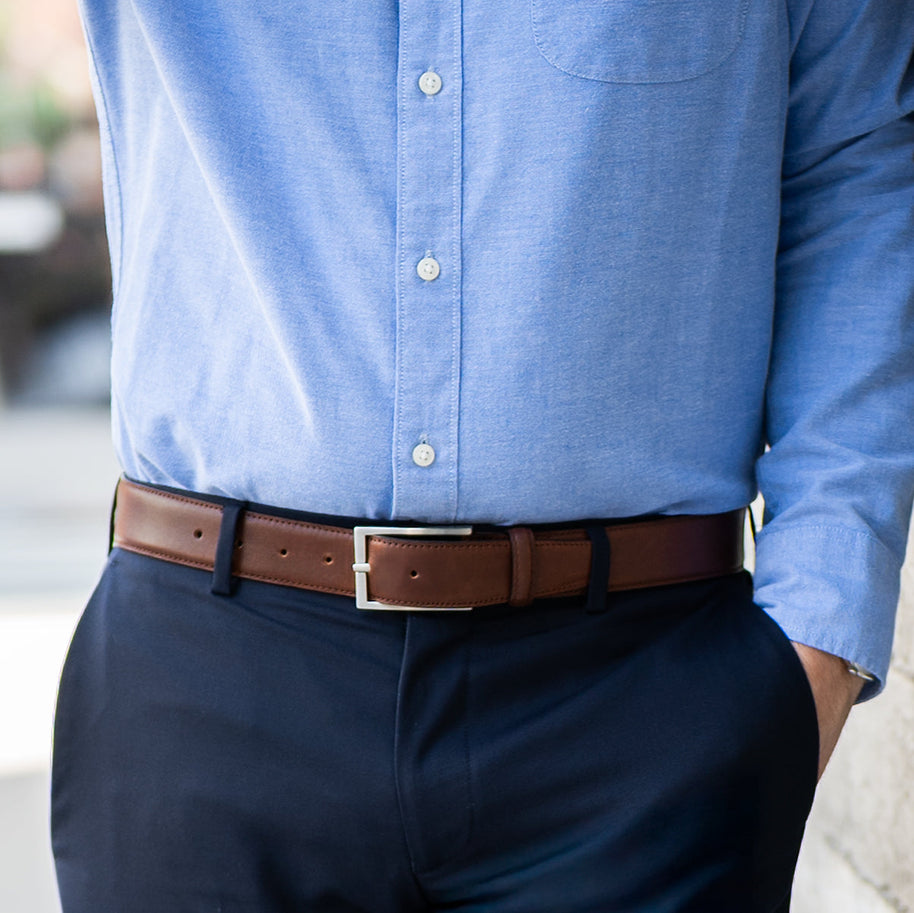 Amberjack Leather Belt (Chestnut)