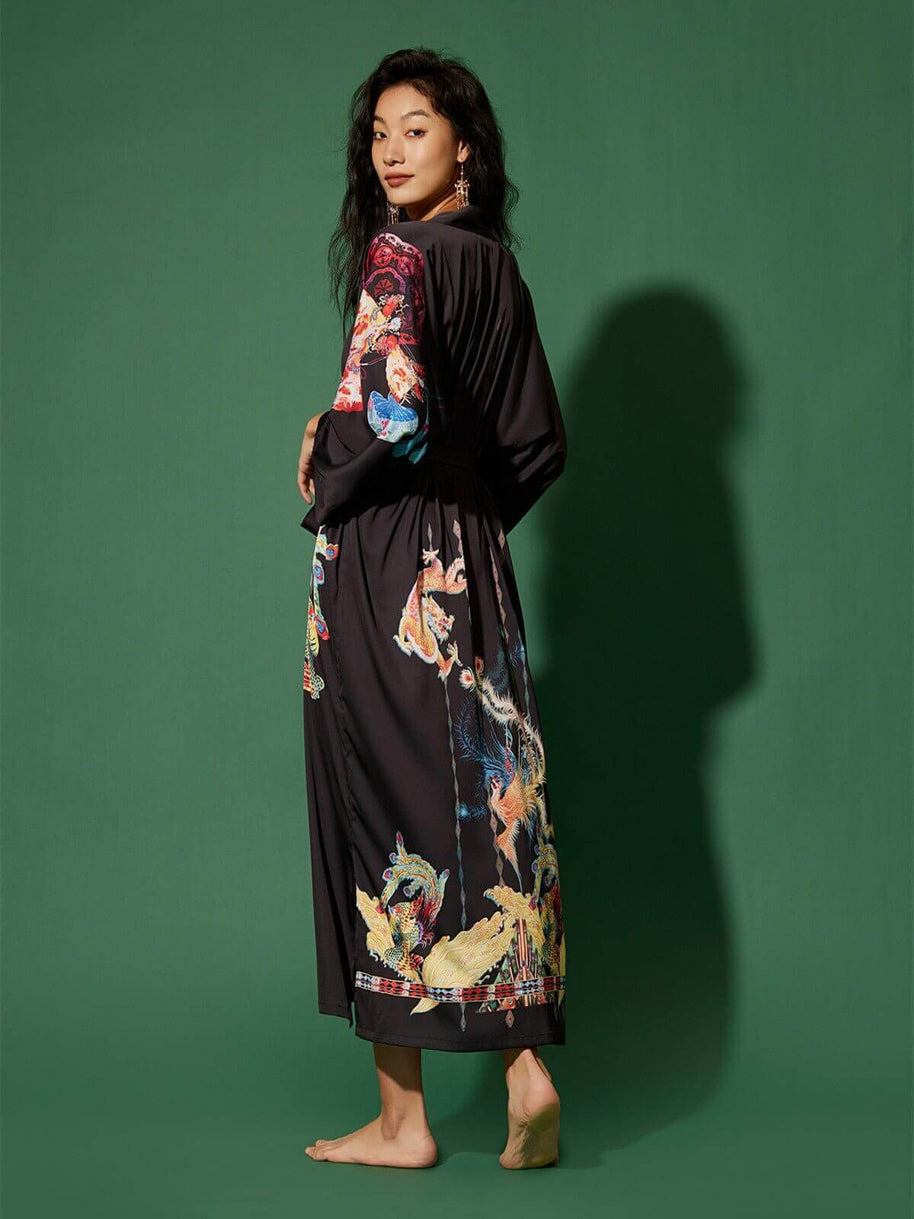 Ulivary Dragon Phoenix Kimono Robe