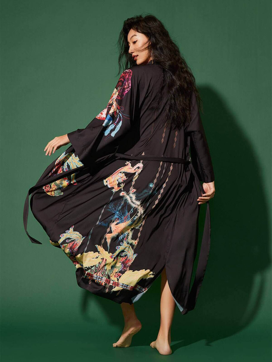 Ulivary Dragon Phoenix Kimono Robe
