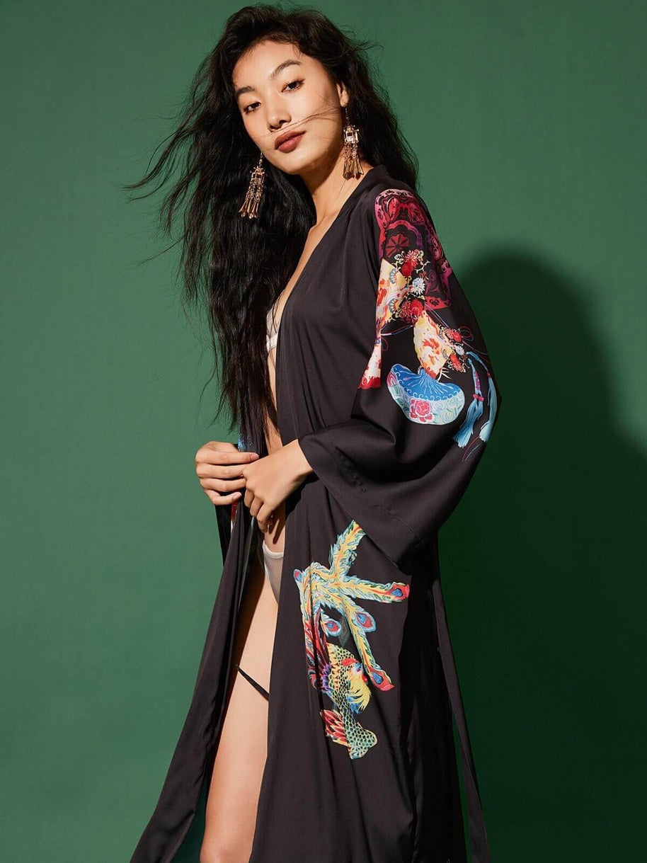 Ulivary Dragon Phoenix Kimono Robe