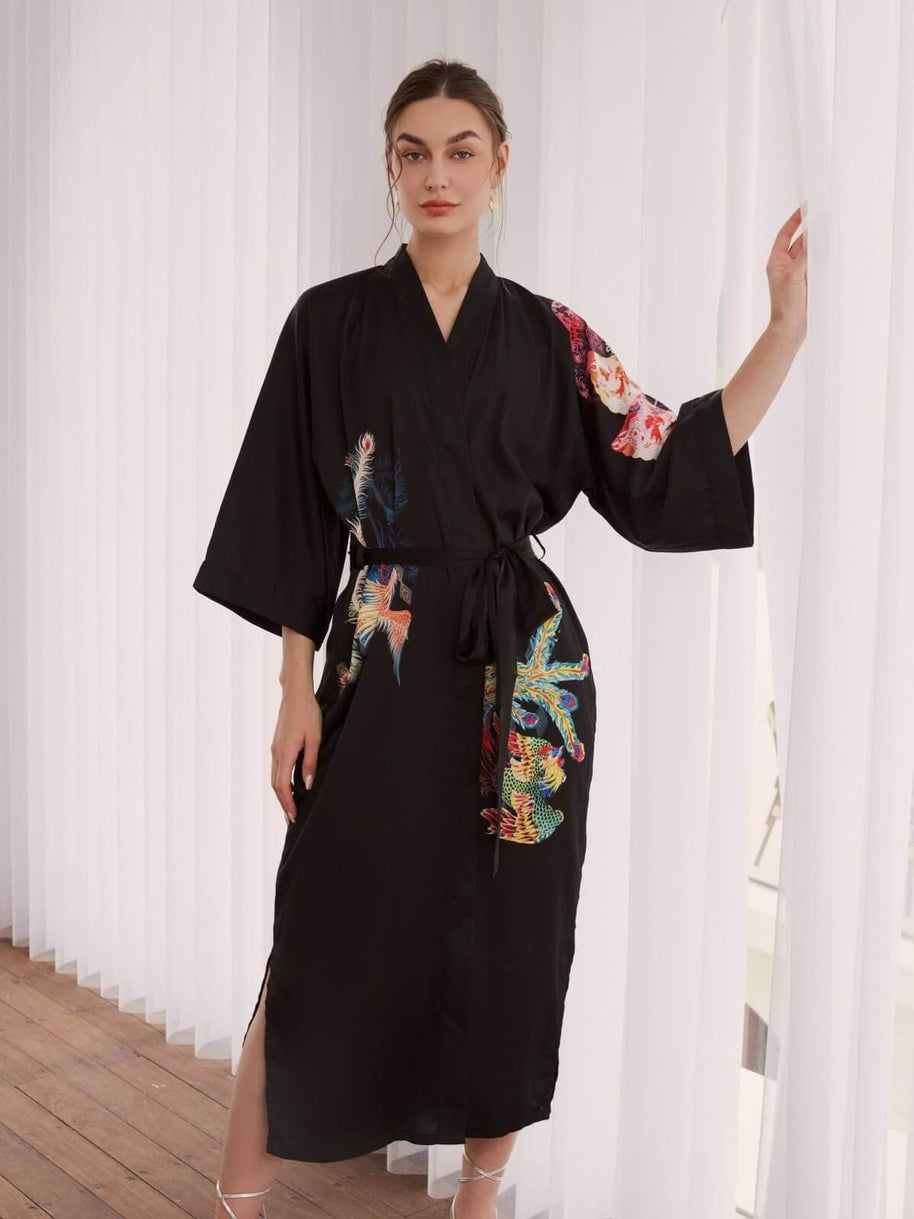 Ulivary Dragon Phoenix Kimono Robe