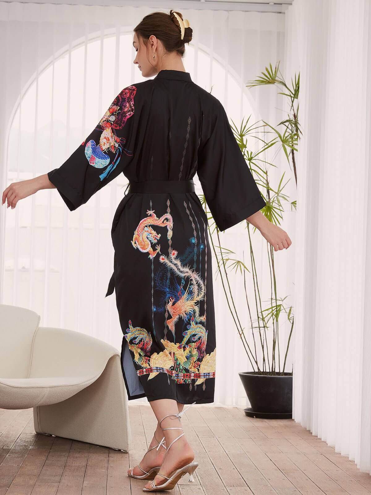Ulivary Dragon Phoenix Kimono Robe