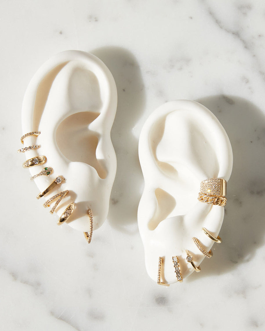 Zoe Lev Diamond Bezel Hoop Earrings
