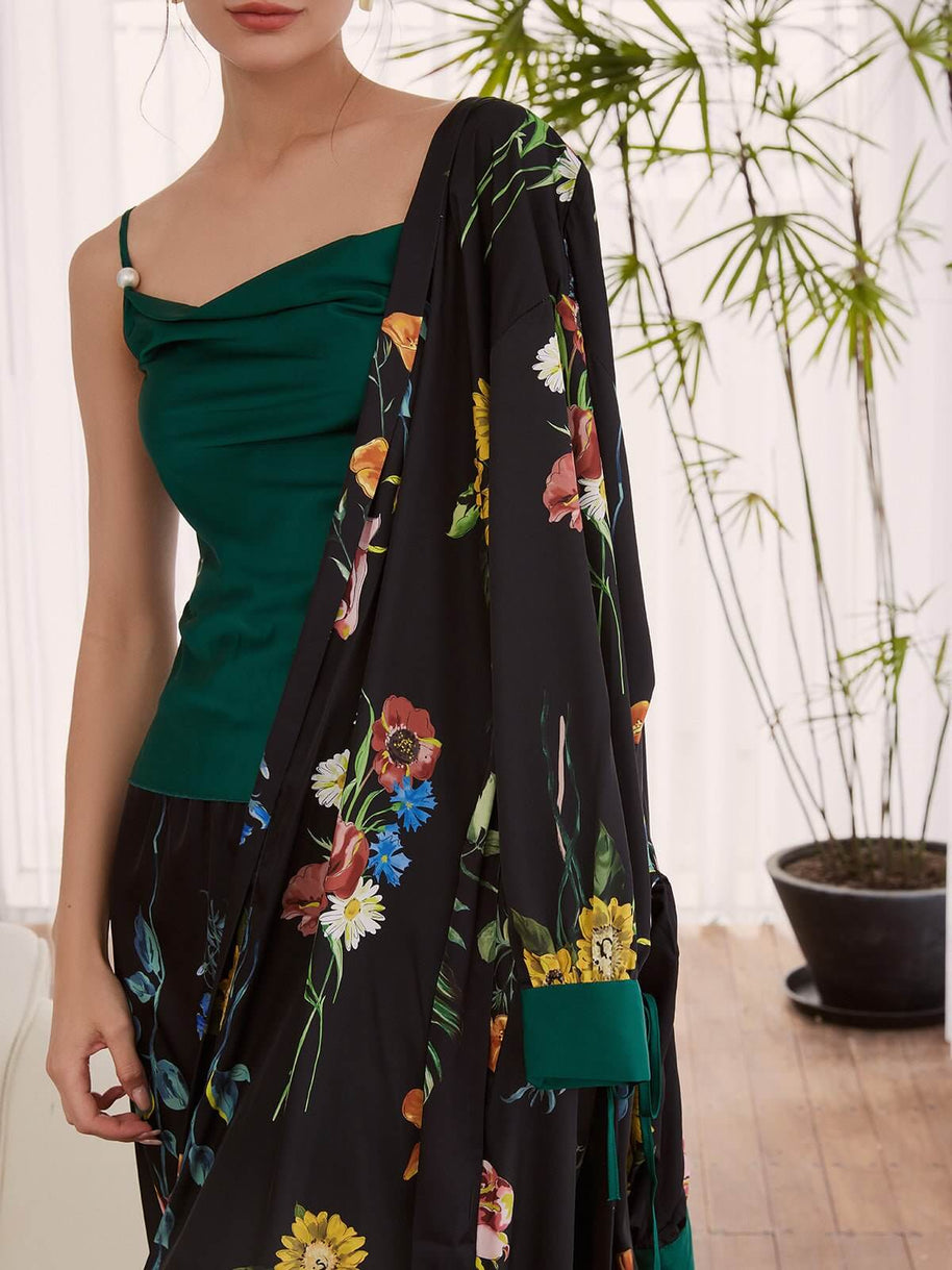 Ulivary Floral Pajama Set 3 Pcs