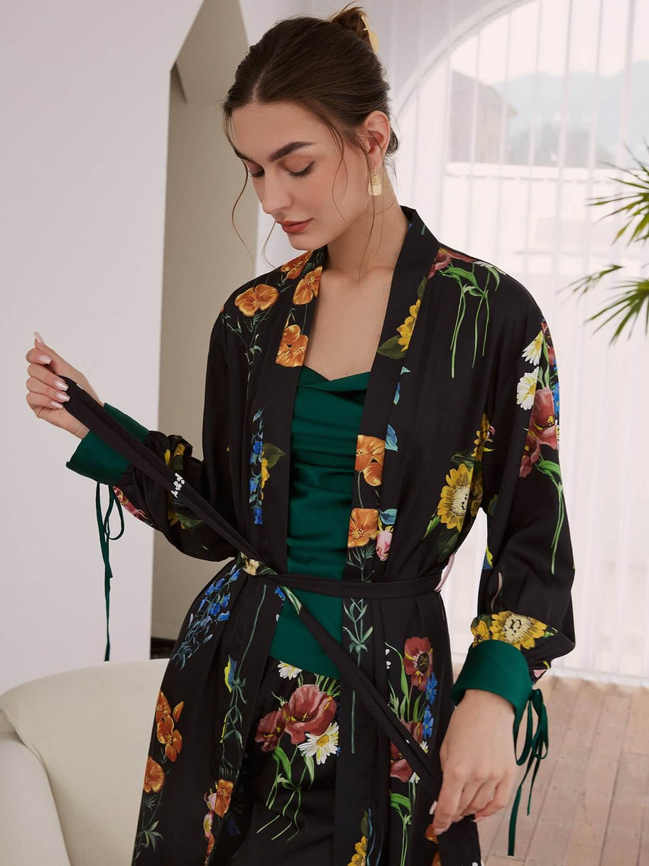 Ulivary Floral Pajama Set 3 Pcs
