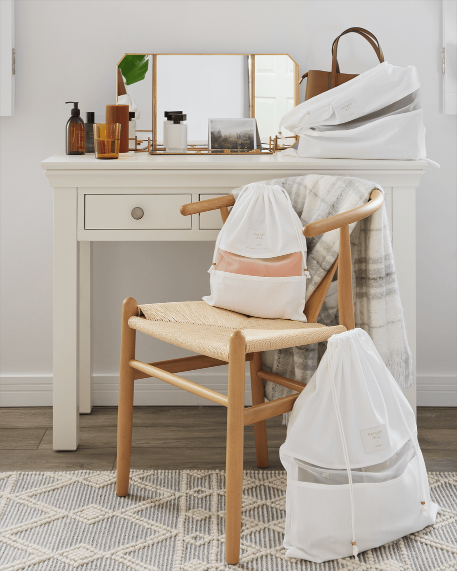 Hayden Hill 3 Mixed Organic Cotton Dust Bags (S, M, L)