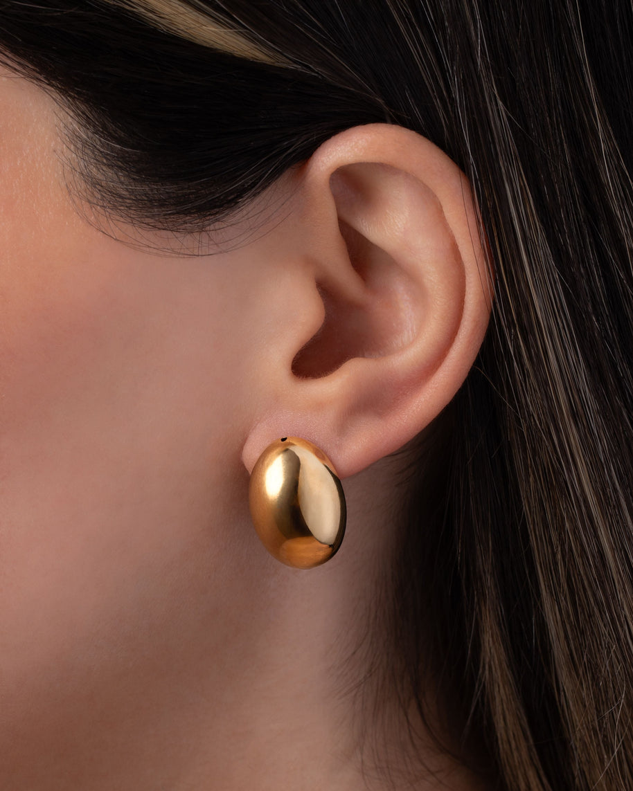 Zoe Lev 14K Gold Half Dome Stud Earrings